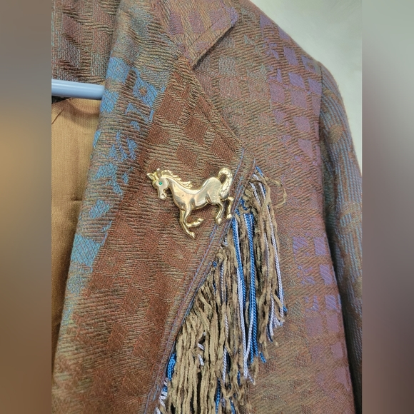 VTG Lady Reiner Western Cowgirl Couture Horse Country Blazer Jacket Fringe Rodeo - Picture 10 of 10
